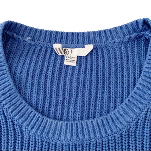 Volcom Pastel Ombré Cable Knit Sweater Blue/Lilac - Picture 5 of 11